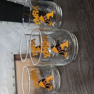 4 Vintage 1970s US Army W/Horse Logo 12 Oz Whiskey Lowball, Rocks Glasses